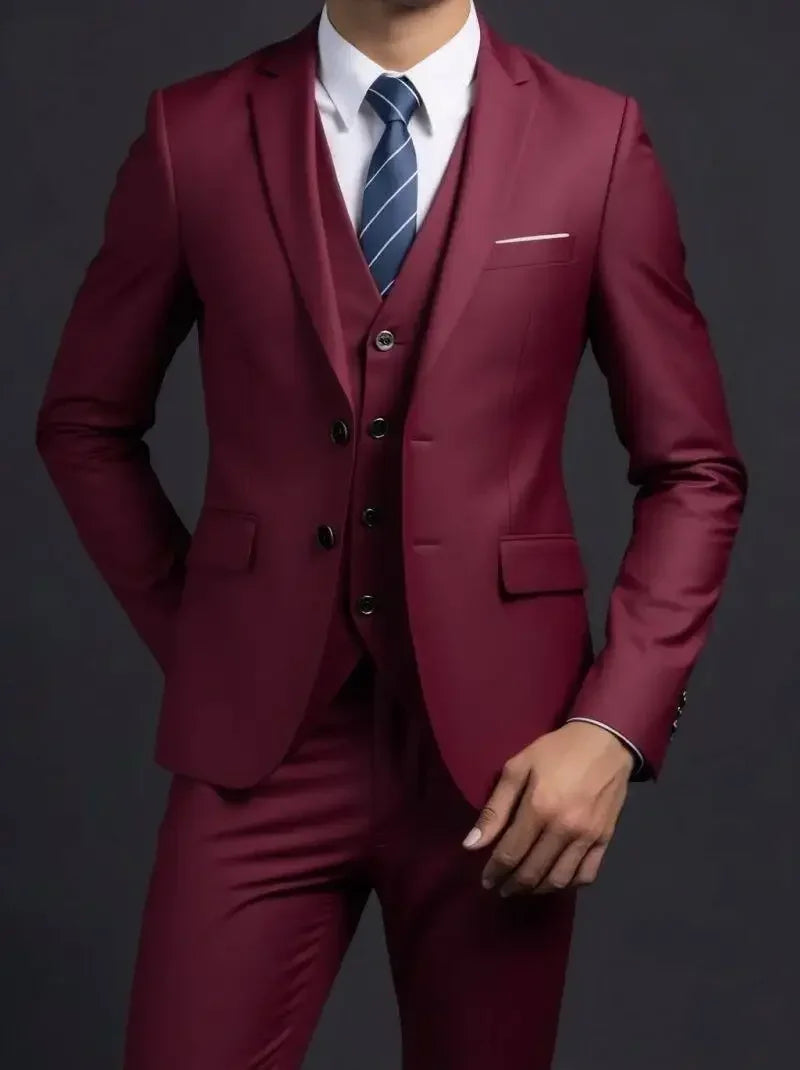 Suit (Blazer+ Vest + Trousers) Men&