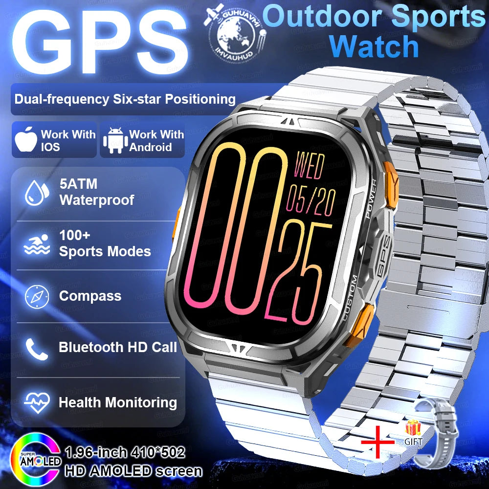 Outdoor TREX3 Smartwatch GPS 10ATM Waterproof Compass Altimeter 530mAh Battery Bluetooth Call Men Sports Smart Watch GUHUAVMI