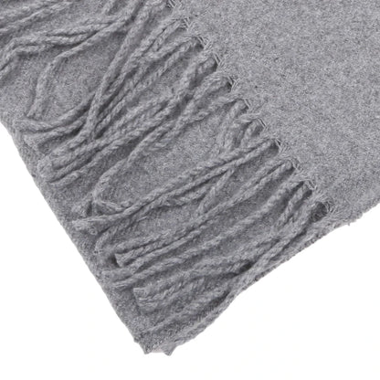 Tassel Scarfs Imitation Cashmere Men Solid Color Fashions Winter Warmth Windproof Thickened Elongated Scarf Women&