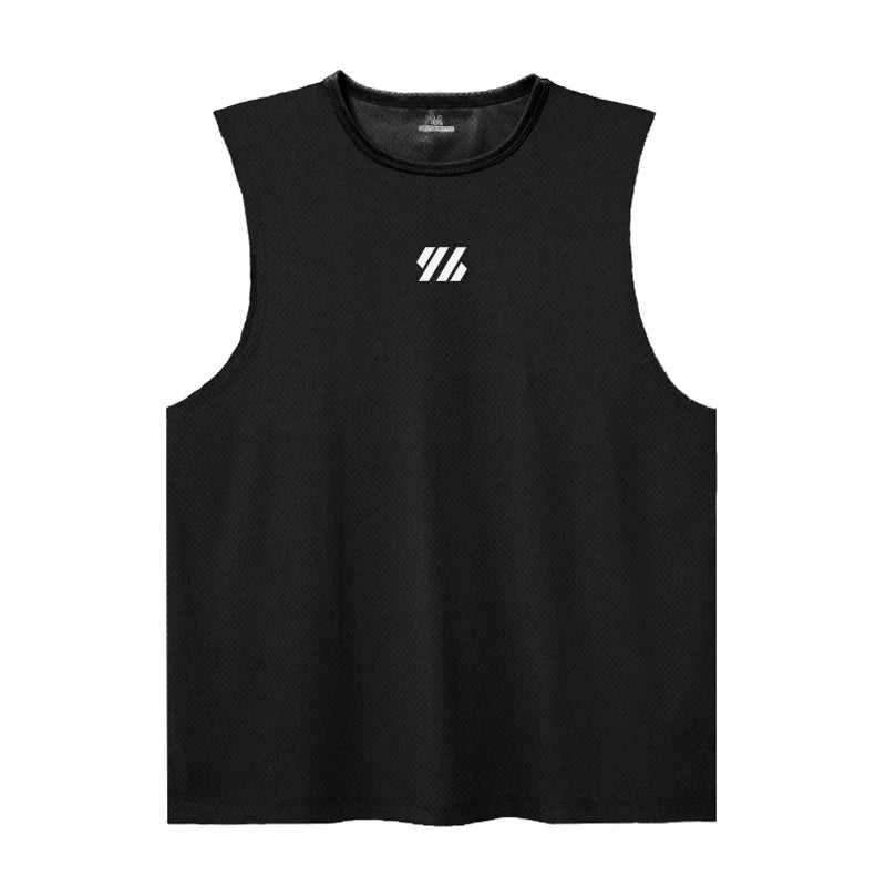 2025 Summer Gym Vest High Quality Mesh Shirt Sleeveless T-shirts Men Tank Tops Basketball Running Fitness Sports Vest Men