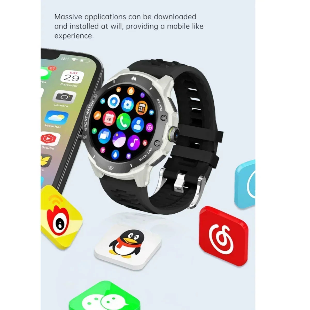 G15 Pro GPS Smart Watch 1.43 AMOLED Display Built-in Compass Barometric Altimeter Flashlight Voice Call Man Woman Smartwatch
