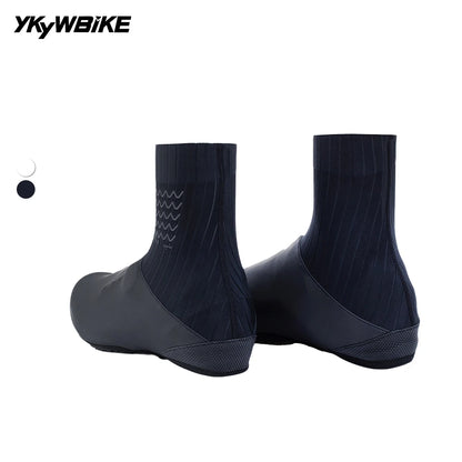 YKYWBIKE Cycling Shoe Covers Waterproof  Lightweight Breathable Perforated Sole Elastic Band Reflective Road Bike Overshoes