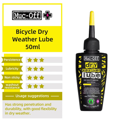 Muc-Off Bike Chain Lubricant 50/120ml C3 Dry Weather Ceramic Lube MTB Road Bicycle Hydrodynamic Lube Oil With Detective Light