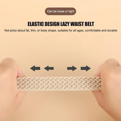 100cm Casual Knitted Pin Buckle Men Belt Woven Canvas Elastic Expandable Braided Stretch Belts For Women Jeans Female Belt