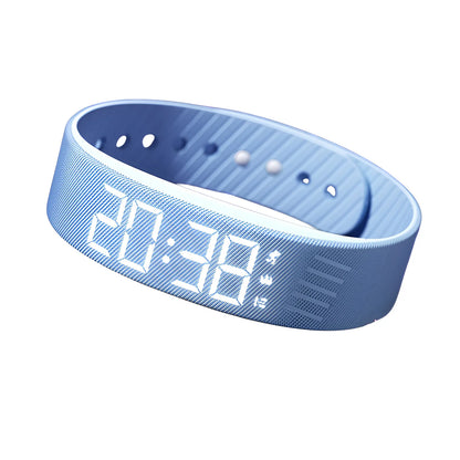 Student smart watch sports pedometer vibration alarm clock  LED Digital Alarm Clock Watch Adjustable Waterproof Alarm Bracelet