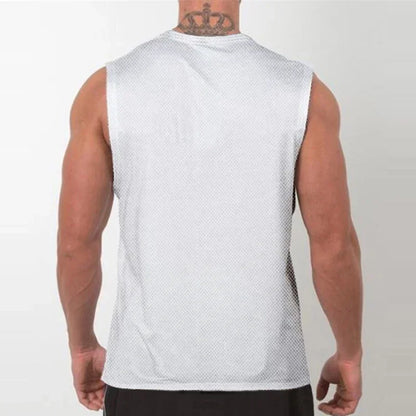 2025 Summer Gym Vest High Quality Mesh Shirt Sleeveless T-shirts Men Tank Tops Basketball Running Fitness Sports Vest Men