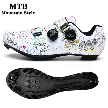 CC chengta Cycling Shoes Men Road Self-Locking Cycling Shoes Outdoor MTB Mountain Cycling Shoes SPD Racing Cycling Sports Shoes