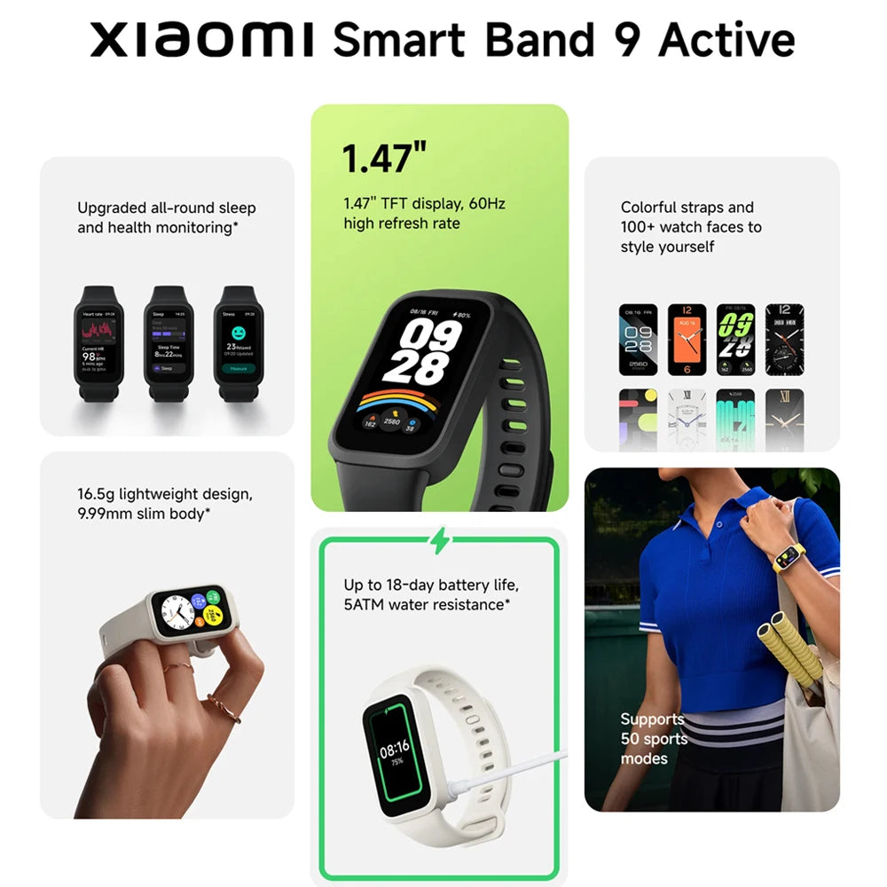 Global Version Xiaomi Smart Band 9 Active 1.47&
