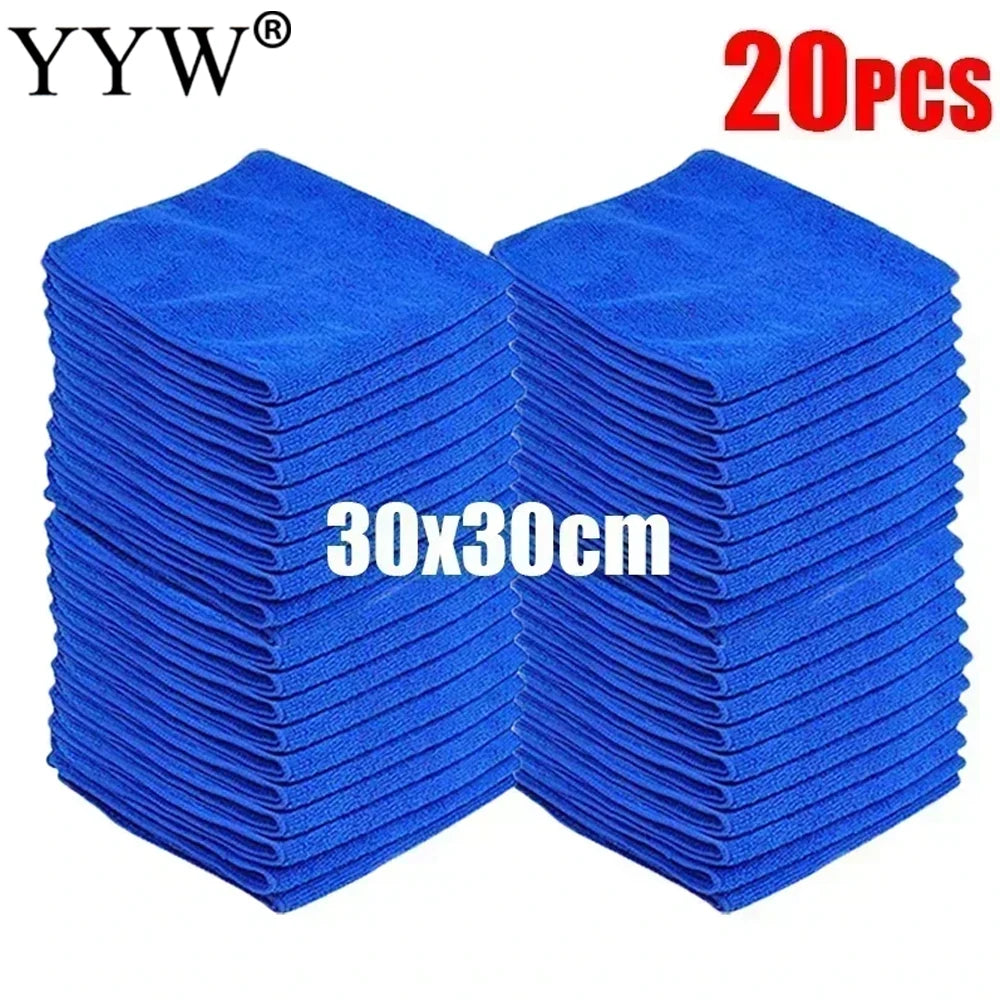 20Pcs Microfiber Towels Car Wash Drying Cloth Towel Household Cleaning Cloths Auto Detailing Polishing Cloth Home Clean Tools