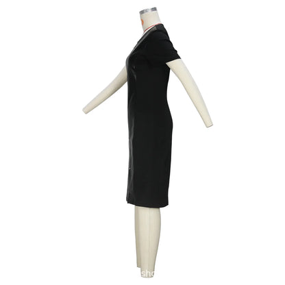Plus Size Spring Trendy Light Maturity Sexy round Neck Breathable Front Opening Large Size Dress Skirt Chinese Brand Women&