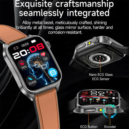 2026 New Smart Watch laser therapy health conditioning Blood oxygen Pressure Uric Acid Blood lipid ECG Smartwatch for Man Women