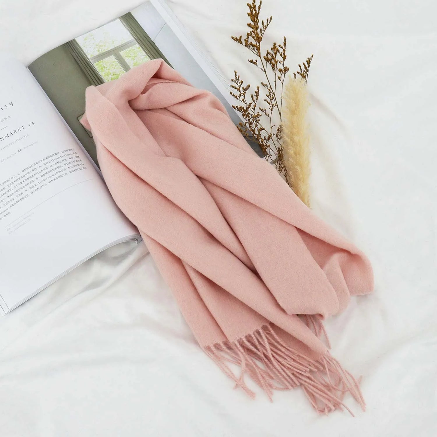 High Quality Solid Color 100% Wool Scarf Men&