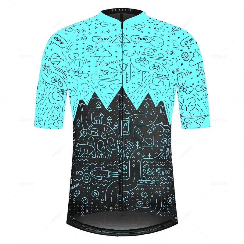 Spain Team Bicycle Wear MTB Cycling Clothing Bike Uniform Short Sleeve Cycle Shirt Racing Cycling Jersey Ropa Ciclismo Hombre