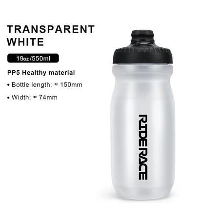 RIDERACE Sports Water Bottle 550ML 650ML PP5 Ultra-Light Outdoor Running Cycling Squeeze Mug Bicycle Kettle Portable Bike Cup