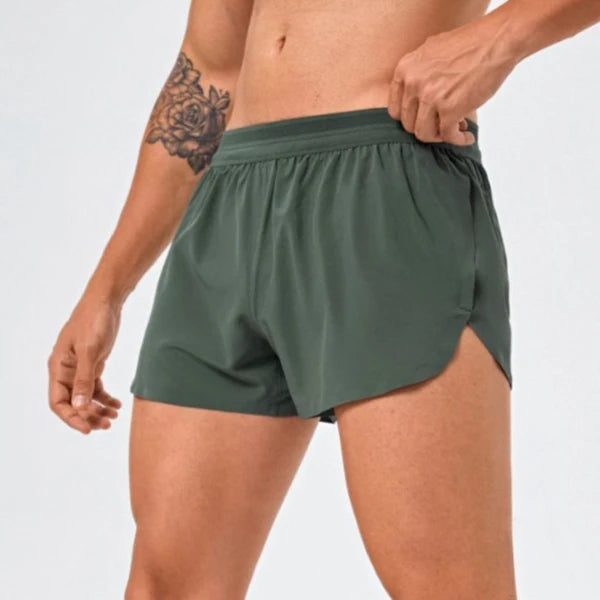 Men Marathon Racing Gym Sports Shorts Anti-escaping Lining Quick Dry Workout Training Fitness Jogging Short  Arrow Pants