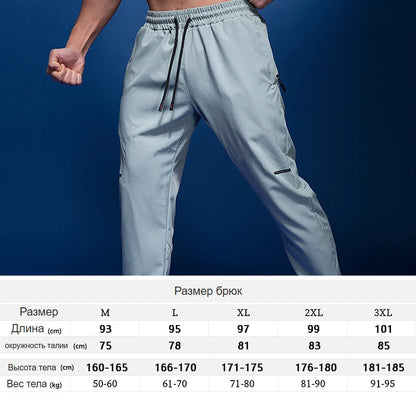 New Sport Pants Men Running Pants With Zipper Pockets Gym Training Sports Trousers Quick Dry Joggings Fitness Sweatpants