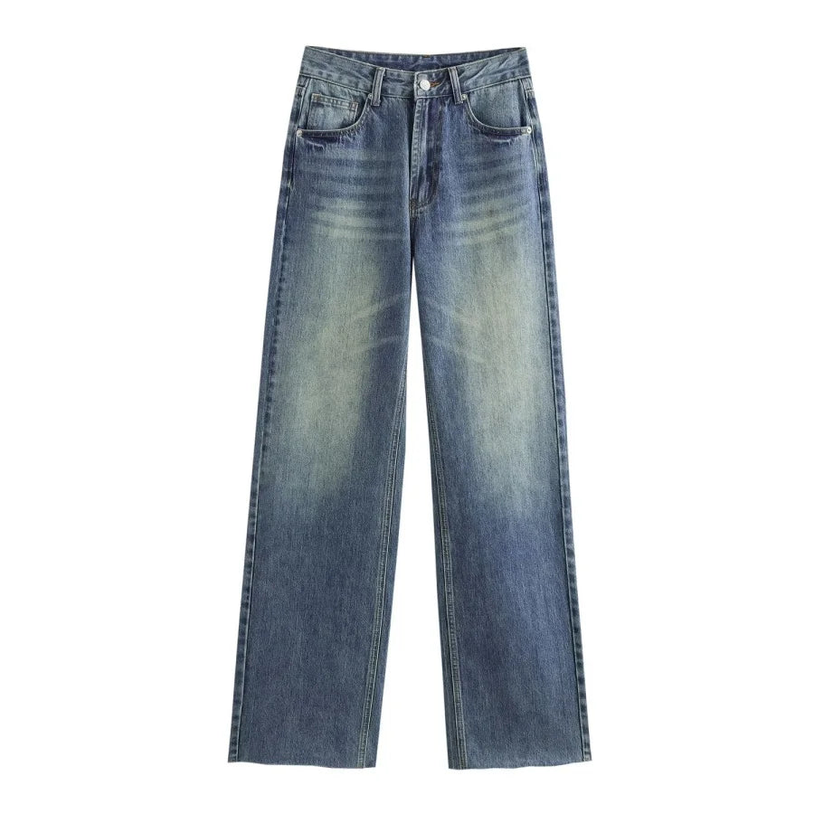 ETJ Wide-leg high-waisted jeans  women&