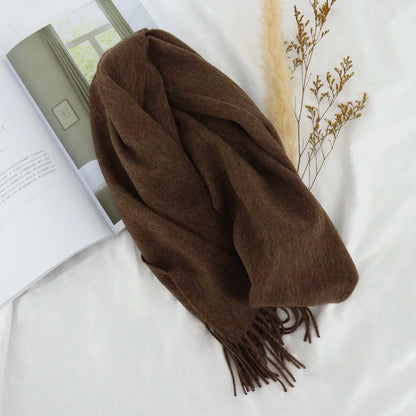 High Quality Solid Color 100% Wool Scarf Men&
