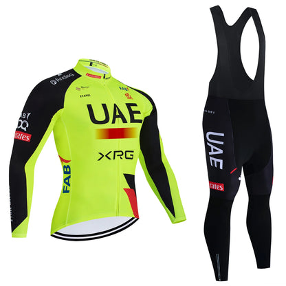 New UAE Cycling Jersey Bibs Pants Ropa Ciclismo 2027 Men Women Winter Thermal Fleece Bike Jacket Maillot Clothing