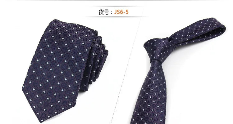 Fashion Ties for Men Accessories 6cm Fashion Business Wedding Classic Silk Tie Blue Black Red Men&