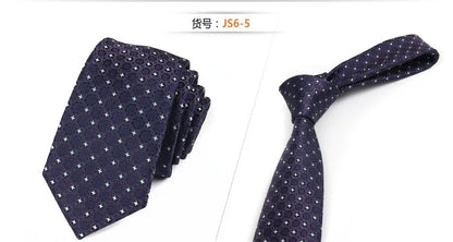 Fashion Ties for Men Accessories 6cm Fashion Business Wedding Classic Silk Tie Blue Black Red Men&