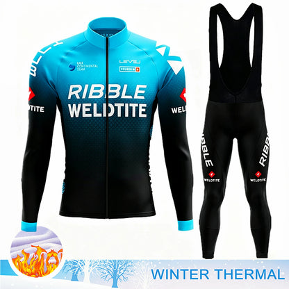 2027 Winter Thermal Fleece Cycling Clothes Long Sleeve Uniform Costume Sport Bike MTB Fleece Jersey Sports Set Bicycle Clothing