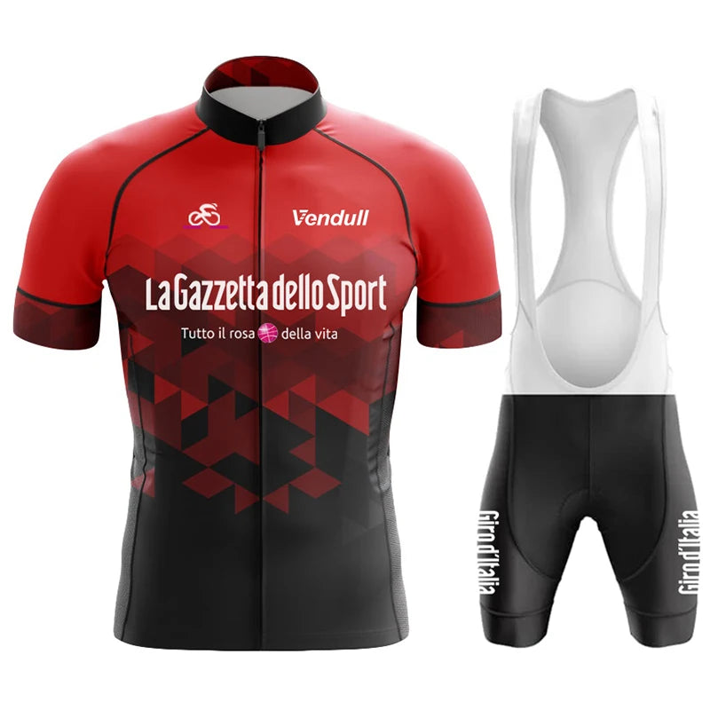 Tour De Italy Cycling Jersey Set for Men, Short Sleeve, Breathable, MTB Bike Clothing, Uniform Suit, Summer, 2024