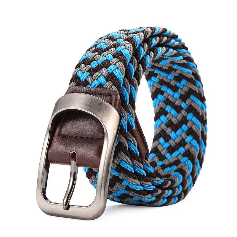 Elastic Stretch Woven Braided Canvas Belt Golf Belt for Women Men Pants Jeans