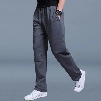 2025 new Straight Spring Autumn Joggers Men Jogging Sweatpants Sportswear Knit Tracksuit Sports Pants Trousers Wide Leg Clothing