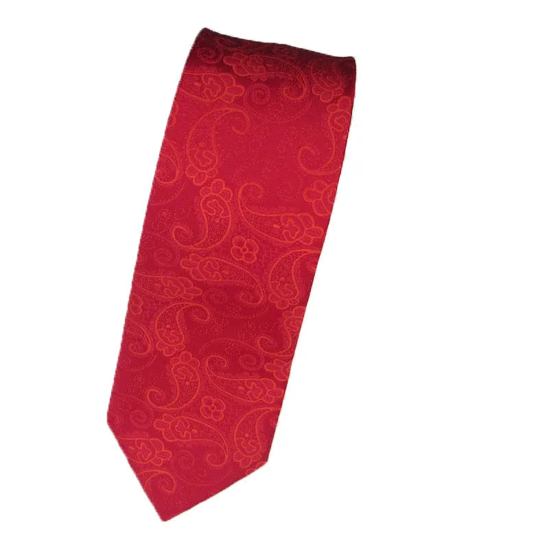 Red Tie ForMen Elegant Silk Necktie Legami White Stripe Solid Women Cravate Corbata Wedding Luxury Suit Man tuxed Gift Gravatas