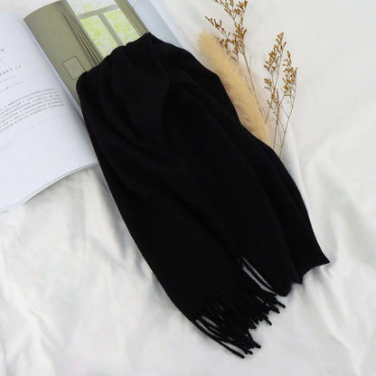 High Quality Solid Color 100% Wool Scarf Men&
