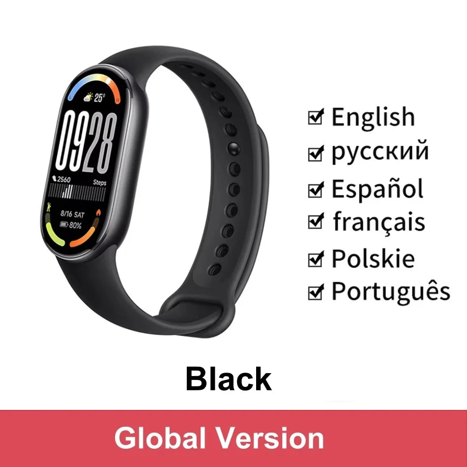 Global Version Xiaomi Smart Band 10 150+ Sports Modes Sleep Monitoring 1.72" AMOLED Display 21-day Battery Mi Wrist Sport Watch