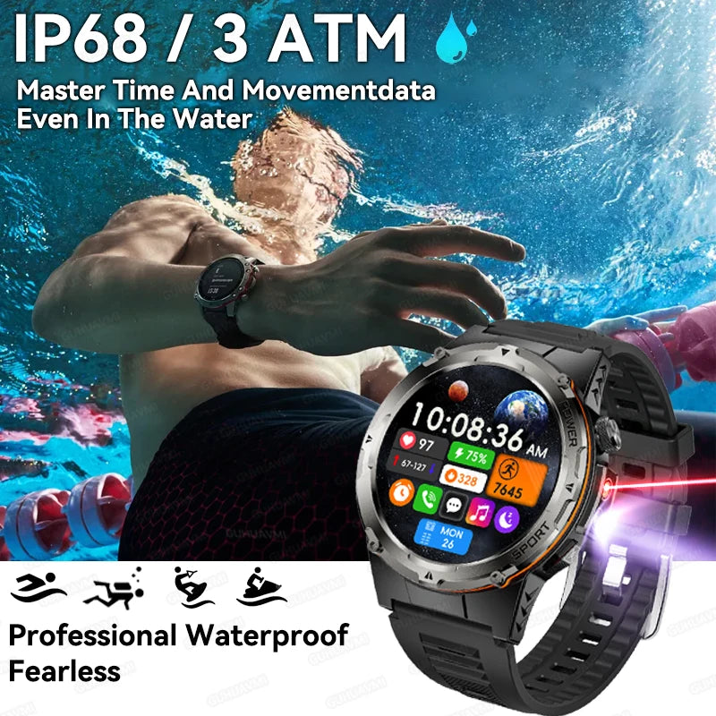 2025 New GPS Smart Watch Men 1.39" AMOLED Screen Built-in GPS NFC Make/Receive Phone Calls 500mAh Large Battery Smart Braceletes
