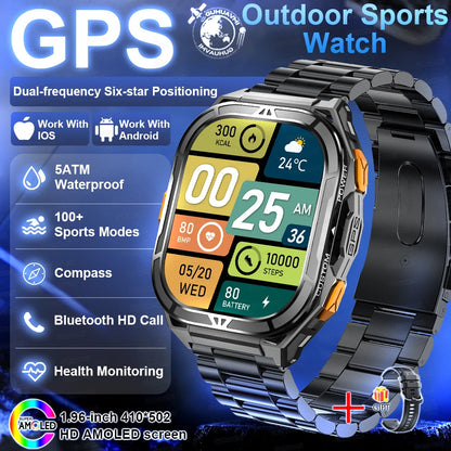 Outdoor TREX3 Smartwatch GPS 10ATM Waterproof Compass Altimeter 530mAh Battery Bluetooth Call Men Sports Smart Watch GUHUAVMI
