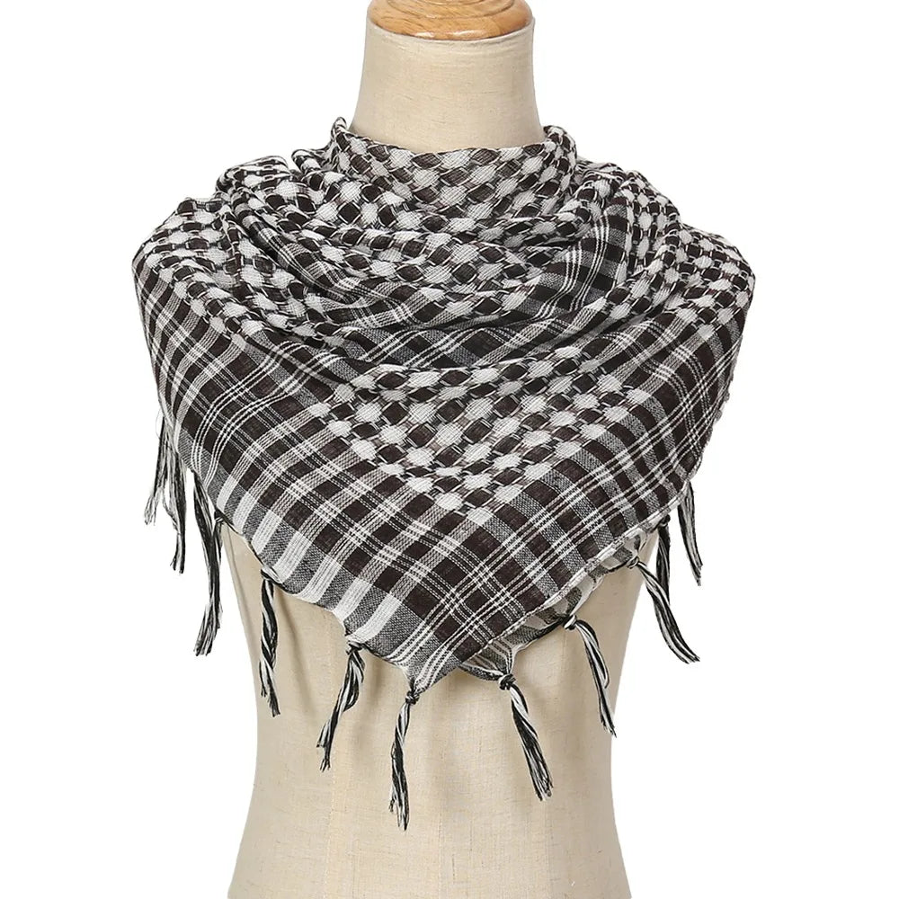 Arabic Scarf Large Arab Shemagh Headscarf with Tassel Costume Desert Scarf Head Neck Scarf for Men Women new Scarf &amp;Wrap