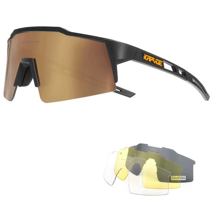 Kapvoe Cycling Glasses Polarized MTB Road Bike Glasses UV400 Protection Sunglasses Ultra Light Sport Eyewear Equipment