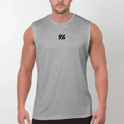 2025 Summer Gym Vest High Quality Mesh Shirt Sleeveless T-shirts Men Tank Tops Basketball Running Fitness Sports Vest Men