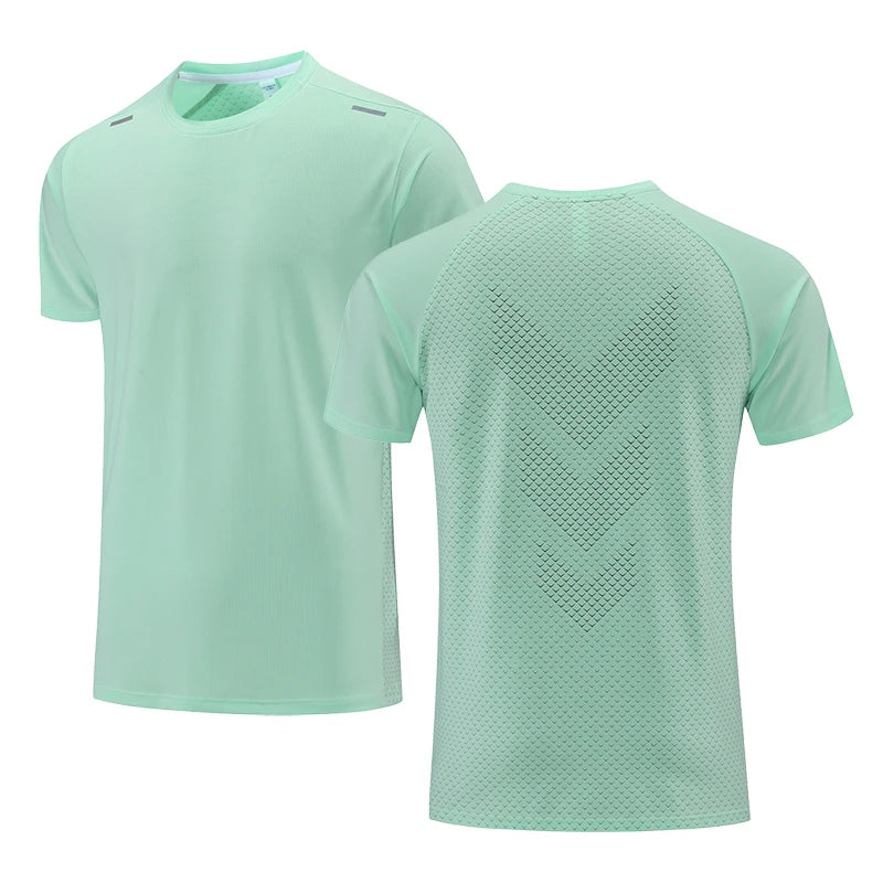 Simple Fashion Solid Color Sports T Shirts Summer Casual Breathable 3D Printed Fitness T-shirts Loose Quick Dry Men Women Tees
