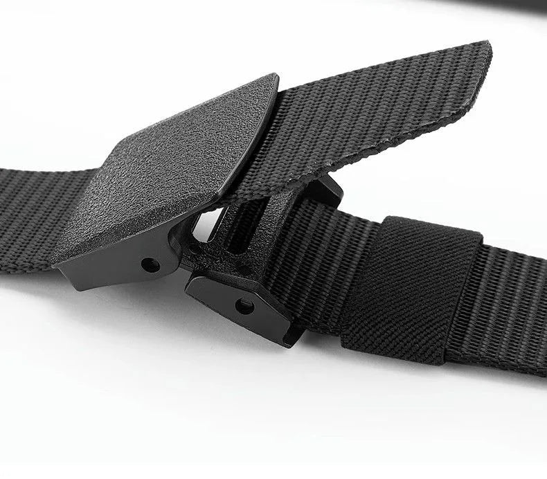 Tactical Belt for Man Golf Outdoor Casual Canvas Belt Black Training Trouser Belt Wide Automatic Buckle Nylon Belt Hunting Sport