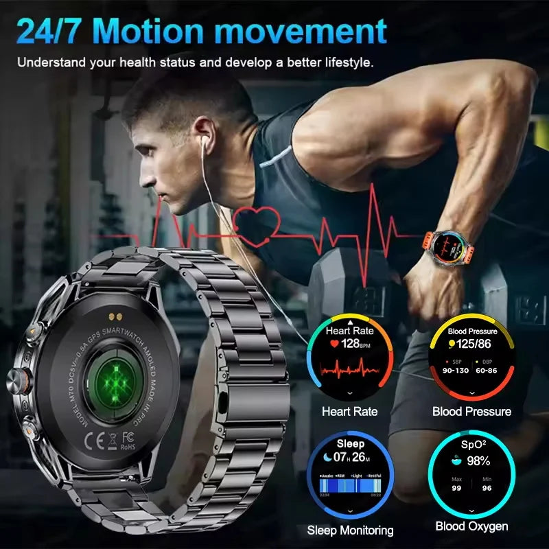 T-Rex 3 ULtra Military Grade 1000mAh Battery Smart Watch 10ATM Waterproof GPS call AMOLED HD Men 100+Sports 2025 New Smart watch