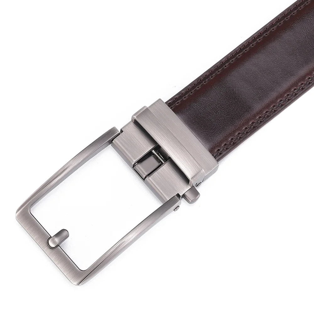 Unisex Click Belts for Men Luxury Brand Designer Fashion Automatic Buckle Genuine Leather Men&