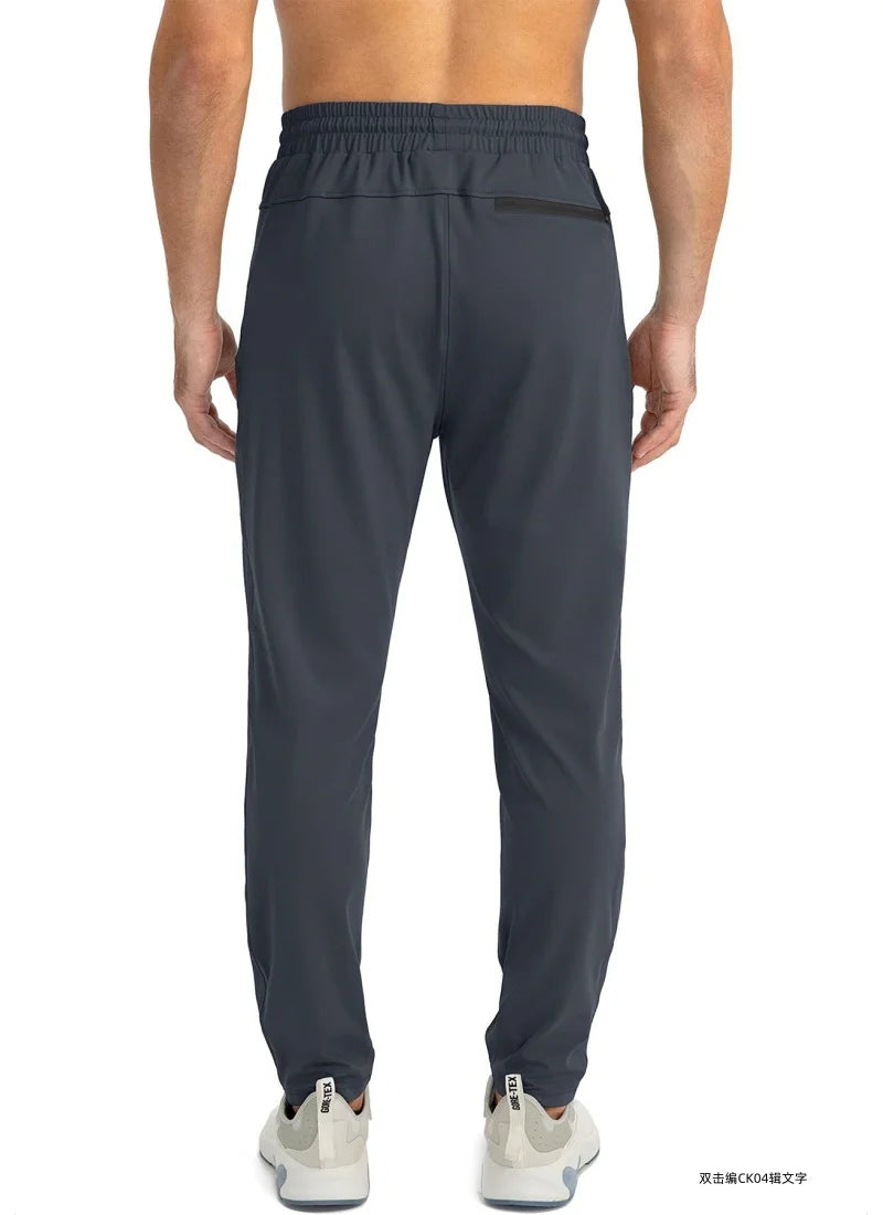 Outdoor Pants Men Quick Dry Straight Running Hiking Pants Elastic Lightweight Yoga Fitness Exercise Sweatpants Joggers