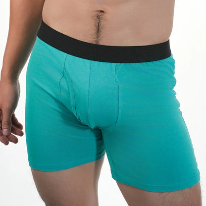 Mens Long Boxer Briefs Youth Sports Underwear Cotton Underpants Breathable Stretch Panties Plus Size Boxers Shorts Mens Gifts