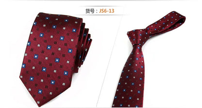 Fashion Ties for Men Accessories 6cm Fashion Business Wedding Classic Silk Tie Blue Black Red Men&