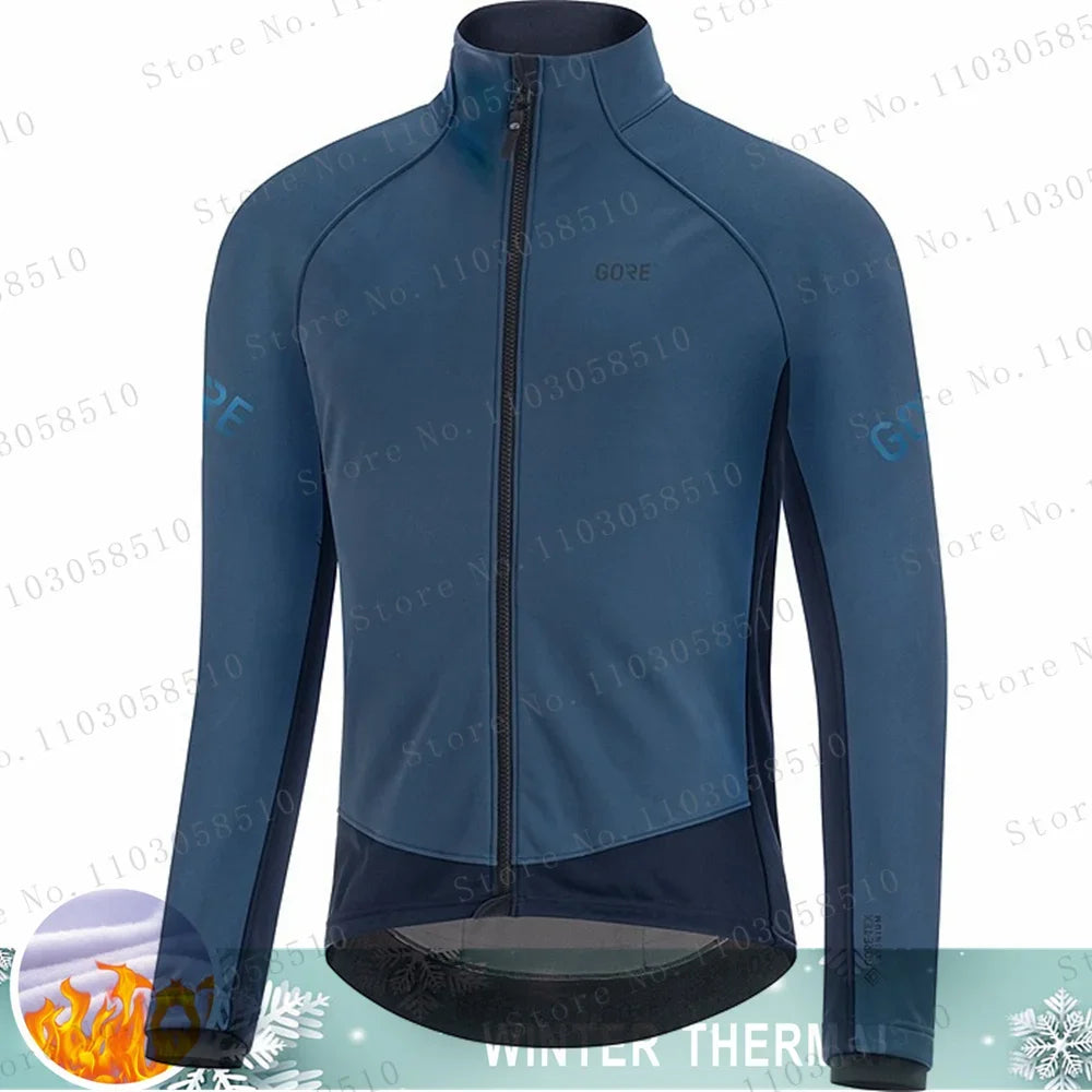 Winter Jacket Thermal Fleece Bicycle Clothes Men&