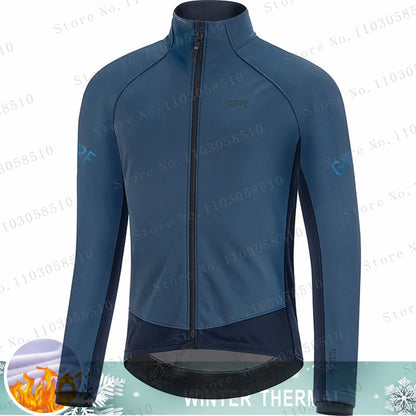 Winter Jacket Thermal Fleece Bicycle Clothes Men&