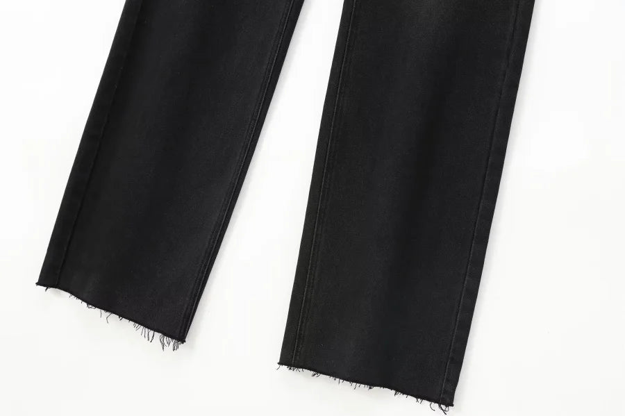 ETJ Wide-leg high-waisted jeans  women&