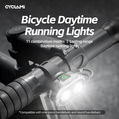 CYCLAMI Bicycle Headlights Front Light Type-C Charging Waterproof MTB Road Bike Lights Cycling Accessories