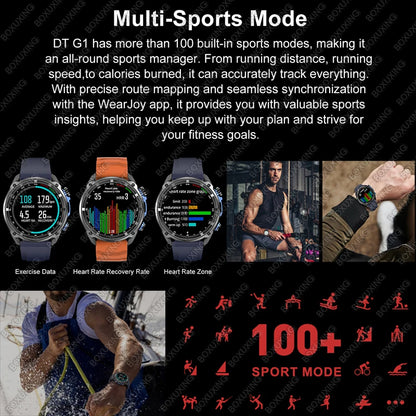 2025 New Military GPS Smart Watch Men Offline Map Compass 5ATM Waterproof 4GB Memory 860 mAh Swimming Sapphire Screen Smartwatch