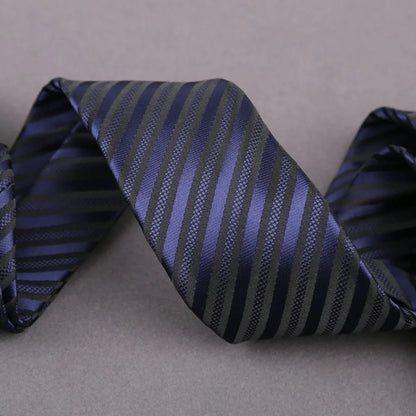Brand Classic Black Red Solid Stripes 8 cm Polyester Tie For Men Suit Accessories Wedding Gravatas Fit Workplace Birthday Gift